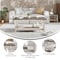 Flash Furniture Jasper Farmhouse Style Solid Wood Coffee Table w/X-Frame Design and Lower Shelf, Gray and White LFS-2007-GRYWHT-GG - alternate 9